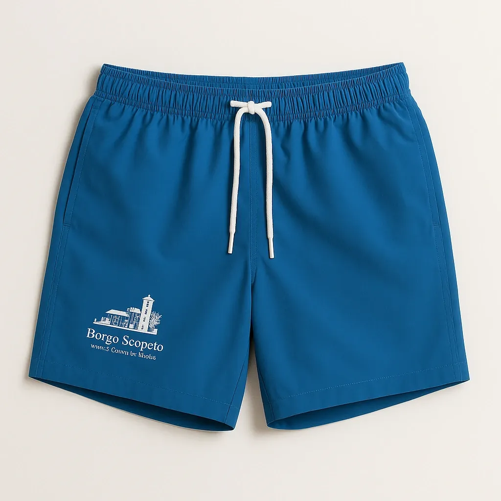 Short de bain italien pour homme – Borgo Scopeto – Bleu – Taille M