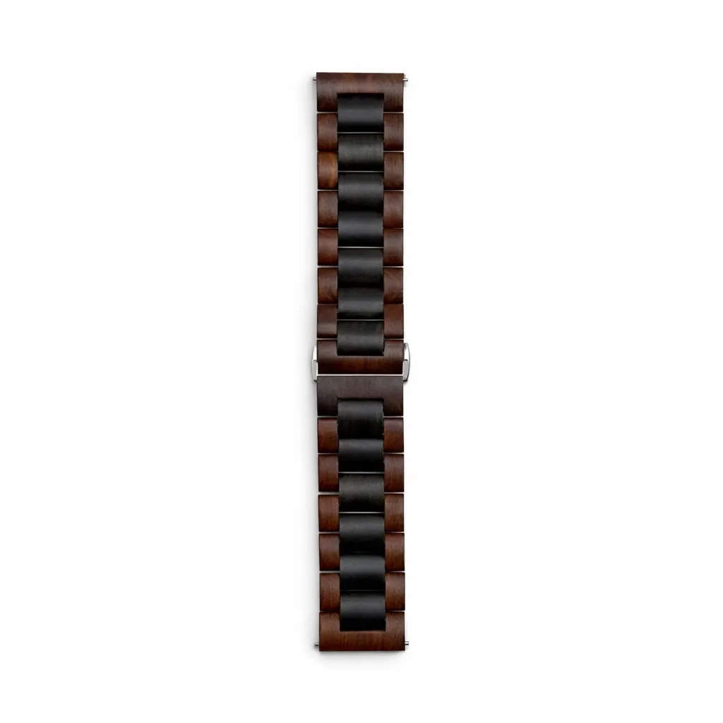 Premium 22mm Wooden Watch Strap – Stainless Steel Deployant Clasp
