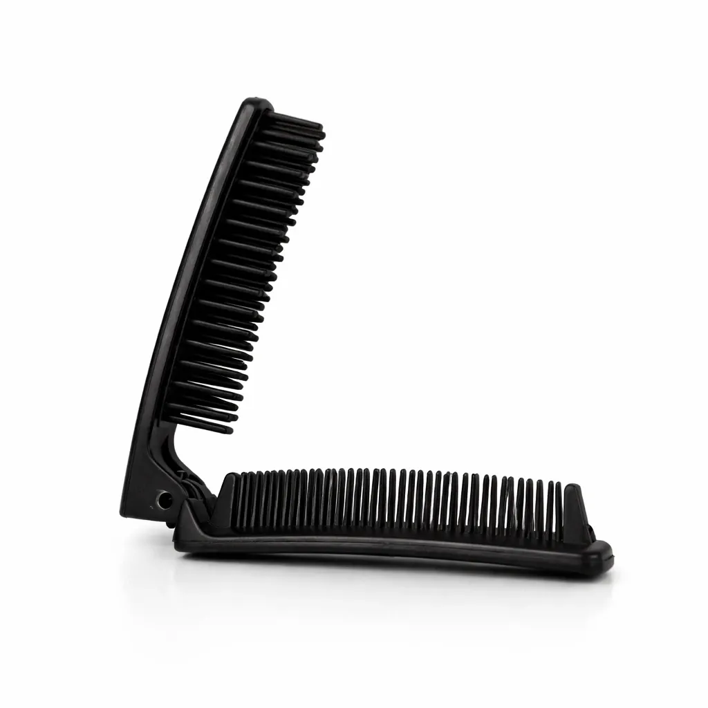 Peigne de poche pliable – Peigne de voyage compact – Comme neuf (10 cm plié / 19,5 cm ouvert)