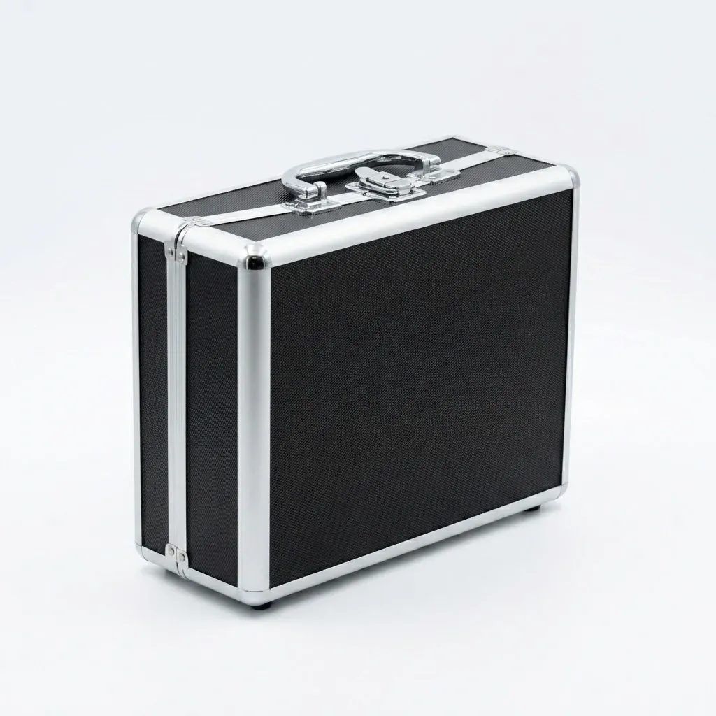 Compact Aluminum Hard Case with Foam Padding – Protective Flight/Storage Box (25.5 x 23 x 9.5 cm)