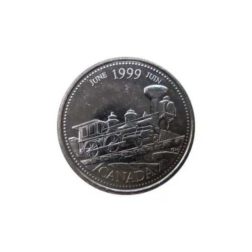 Kanadische Vintage-Münze – 25 Cents, Juni-Ausgabe