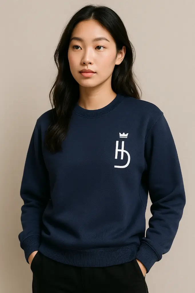 David Henninger Sweatshirt in Marineblau – Final Edition – Größe Small