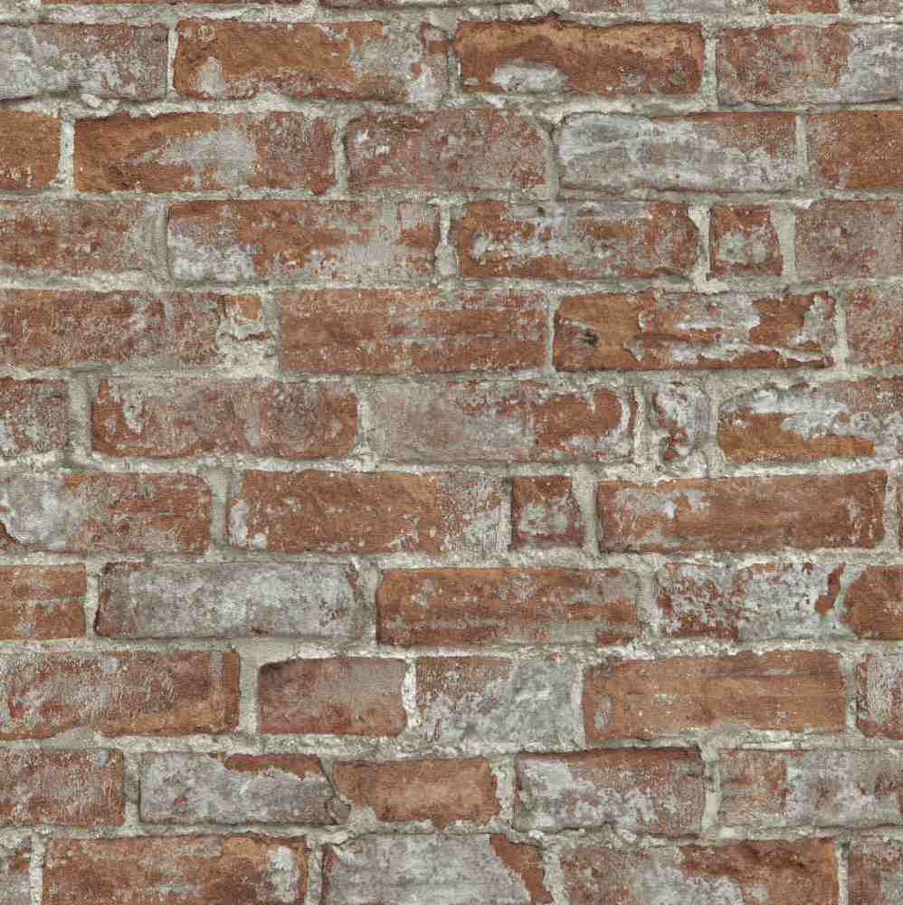 Erismann Papier Peint Intissé “Imitations 2” – Effet Pierre Rouge (6318-06) – Fin de Série – 1 Rouleau Uniquement