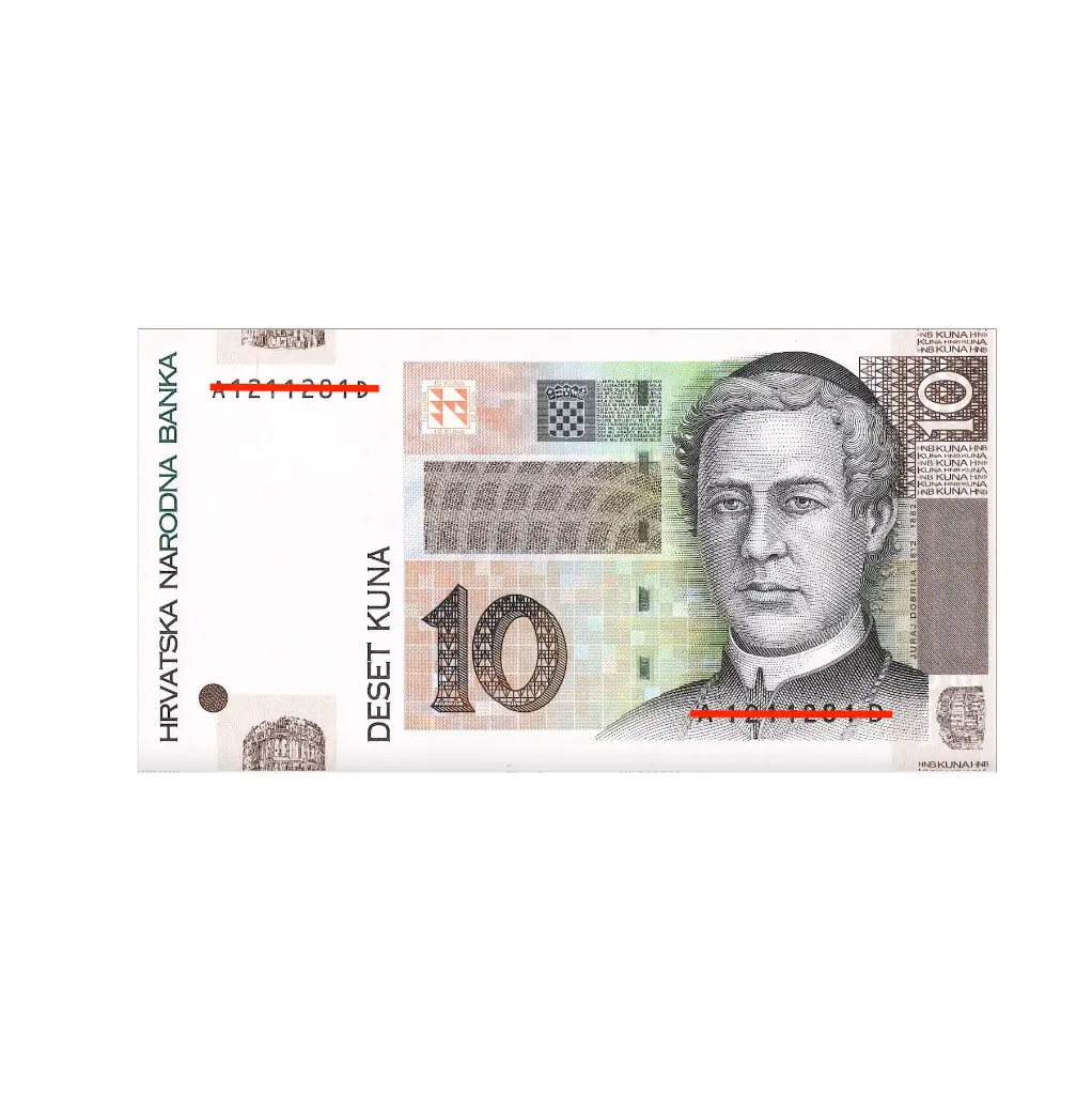 Croatia – 10 Kuna Banknote (2001–2012 Issue)