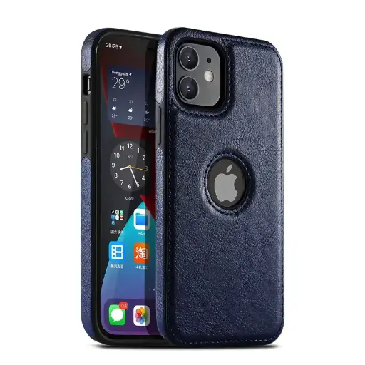 Blue Leather Case iPhone 13 Pro