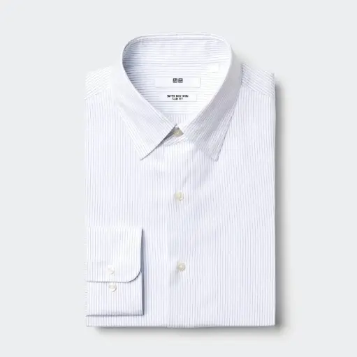 UNIQLO Super Non-Iron Slim Fit Shirt – Men’s M – Blue Stripe
